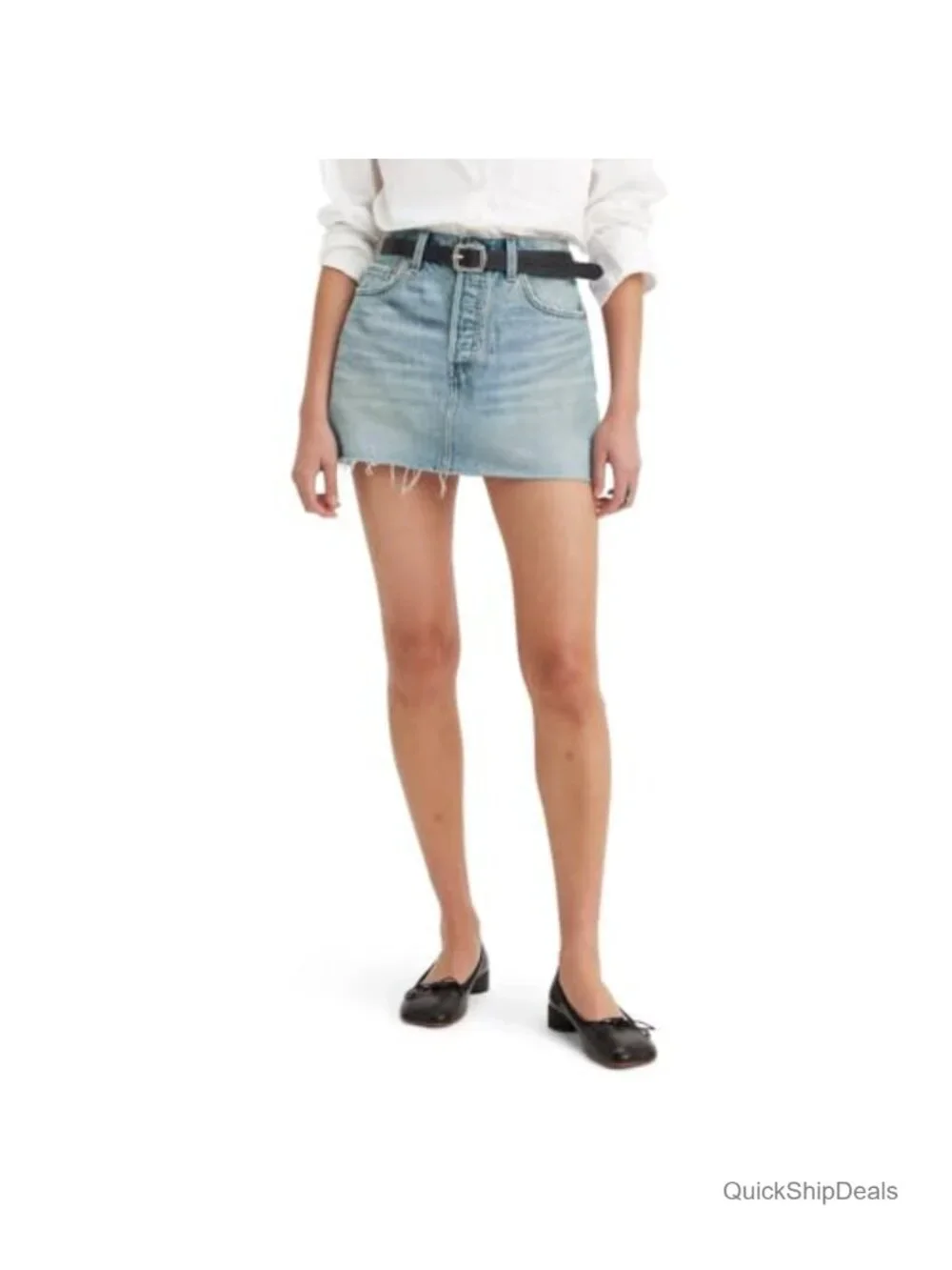 Levi's Icon Skirt High Rise Cotton Mini Button Closure Heavyweight